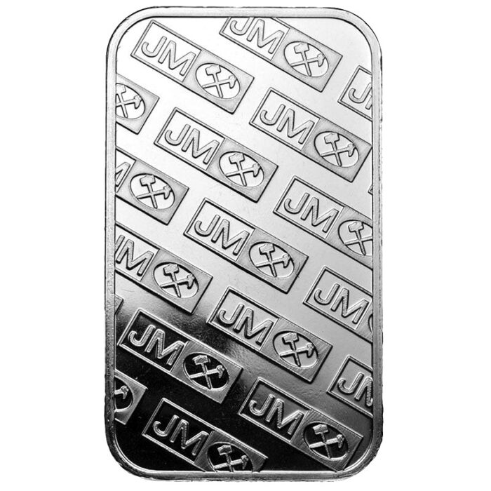 1 Oz Vintage, Premium Johnson Matthey Silver Bar - Bullion Mart