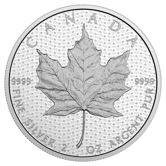 2017 $10 50 mm 9999Ag-Canada 150 Iconic Maple Leaf- [159189]