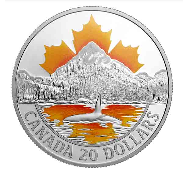 2017 - 1 oz. Pure Silver Coloured Coin - Canada's Coast Series: Pacific ...