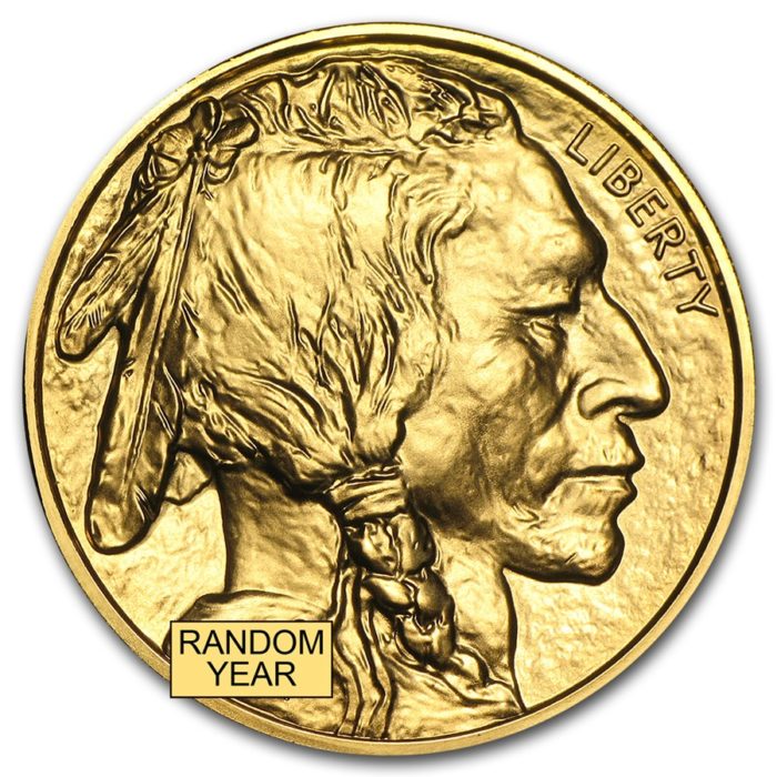 1 Oz. USA Gold Buffalo Coin, .9999- Random Year