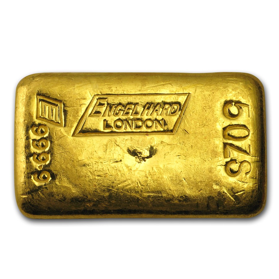 5 Oz Engelhard Gold Pouring Bar