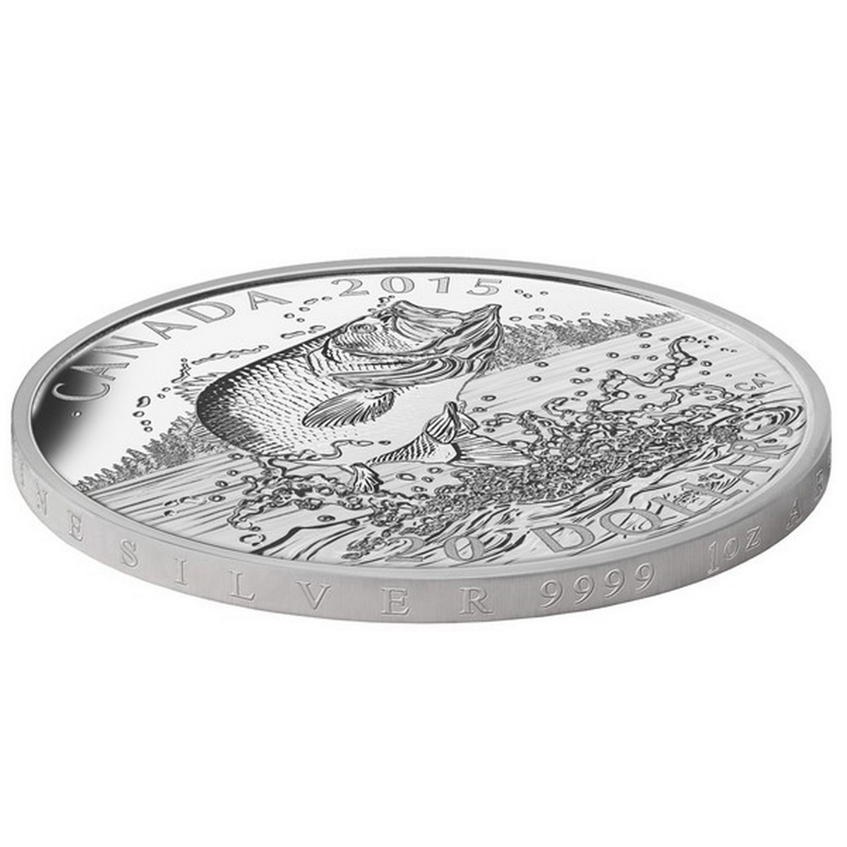 2015 $20 North American Sportfish: Largemouth Bass - Pure Silver Coin - Image 2