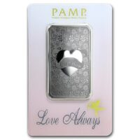 1 Oz PAMP Love Always Silver Bar - Bullion Mart