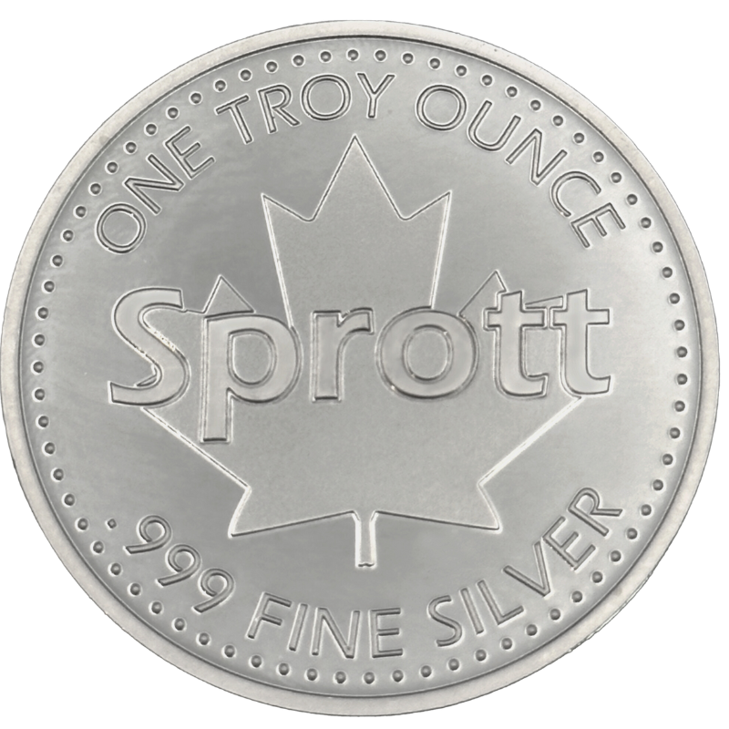 1 oz Sprott Pure Silver Coin - Image 2